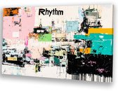Abstract kunstwerk met ritme - Ritme canvas schilderijen - Kunstwerk stadsgezicht - Abstract expressionisme - Moderne schilderijen - Slaapkamer decoratie - canvas 120x80 cm