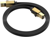 CAT 8 Ethernet adapter kabel - netwerkkabel internet - Gigabit - 40 Gbps - S/FTP afgeschermd - LAN Internetkabel - RJ45 CAT8 - 1 meter - zwart en goud