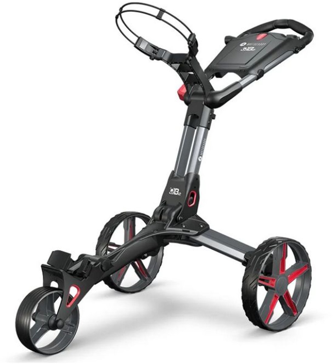Motocaddy QB2 3 Wiel Golftrolley Zwart Rood