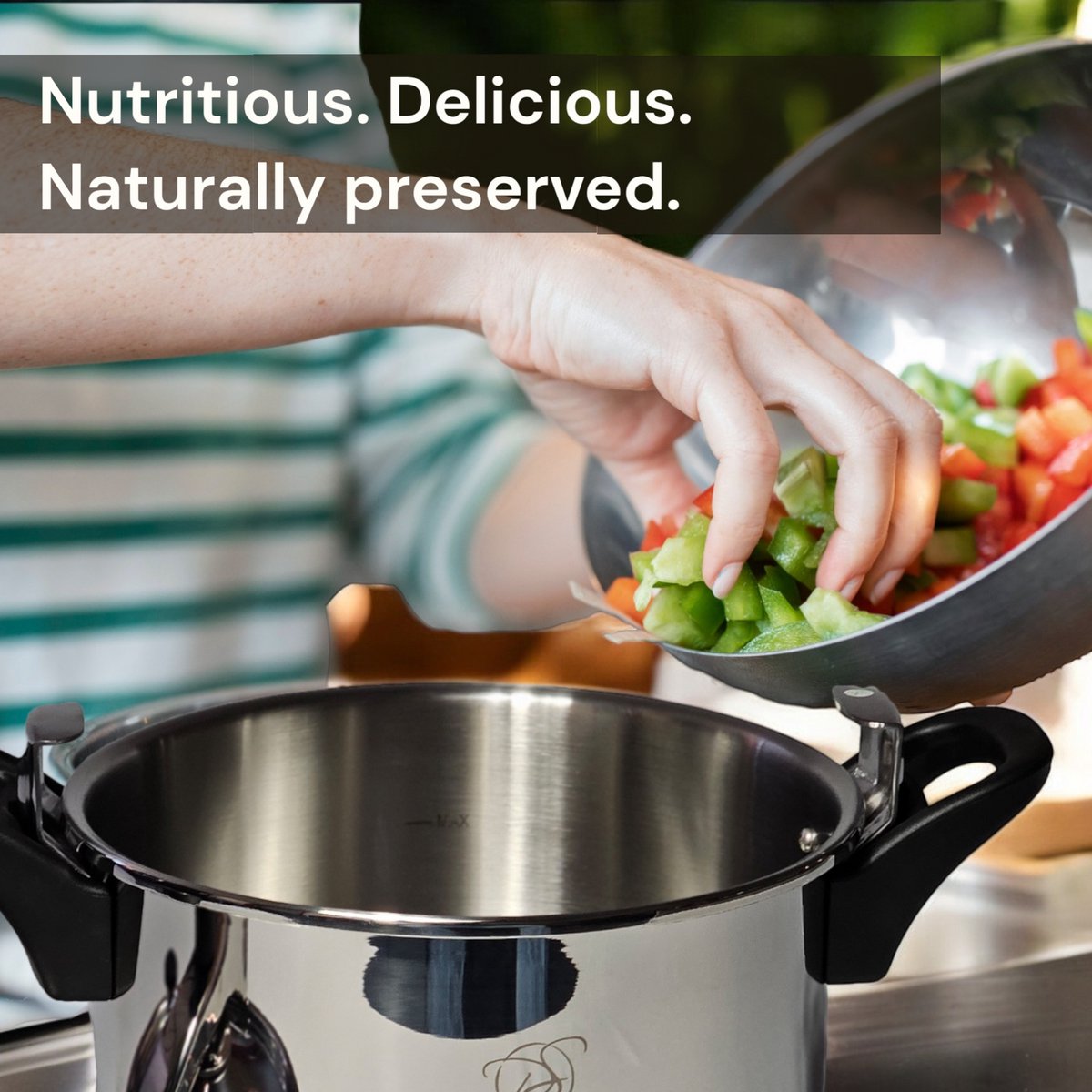 Royal Swiss® Snelkookpan – slowcooker – 10Liter – snelkookpan inductie – Pressure Cooker – stoommandje en Glazen Deksel – foto 5