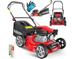 Benzine Grasmaaier 3-in-1 met Mulchfunctie en Duwfunctie | 51 cm Maaibreedte, 8-Standen Maaihoogte en 65L Opvangbak