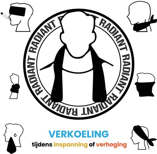 Radiant - Verkoelende handdoek 100×30 cm - Sneldrogend - Outdoor & Indoor Sporten - Reizen & Backpacken - Cooling Towel - blauw van Radiant — afbeelding 3