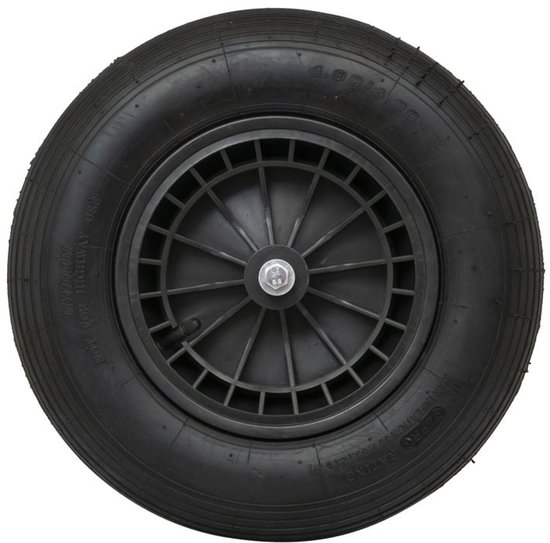 Kruiwagenwiel - 4.00-8 - pvc - rollager - asgat 20 mm - naaflengte 130 mm van Merkloos	 — afbeelding 5
