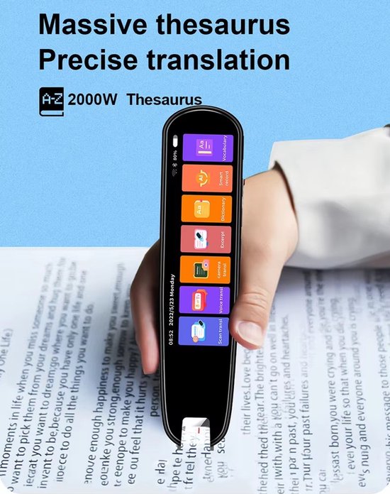 MD04 3.38" Touchscreen 134 Taal Penvertaler "Stem, Foto en T ... - cover
