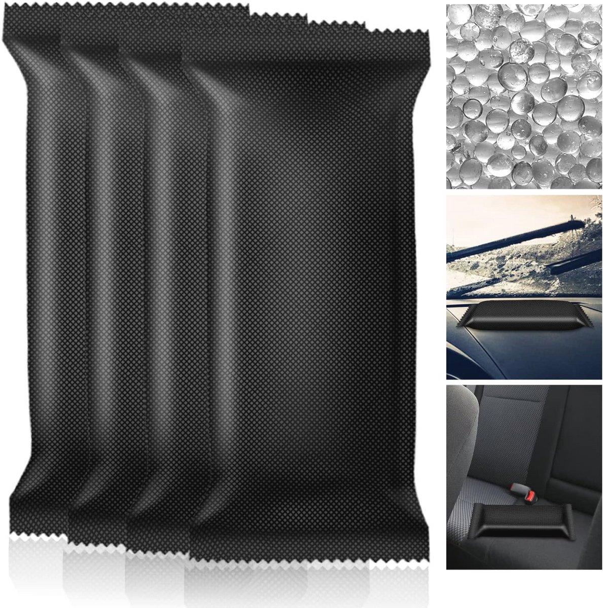 Oplaadbare luchtontvochtiger voor auto en huis - 4 x 500 g