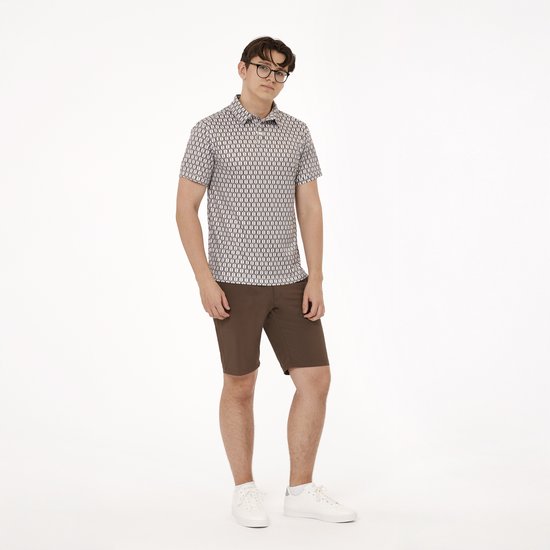 Func Factory mannen Polo Brown print maat S van Func Factory — afbeelding 4