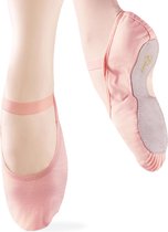 Balletschoenen meisje | Roze | "Eleve" | Balletschoen meisje | Met GRATIS satijnen schoenzakje | Hele zool | Elastisch canvas | Balletschoentjes voor kinderen | Maat 25