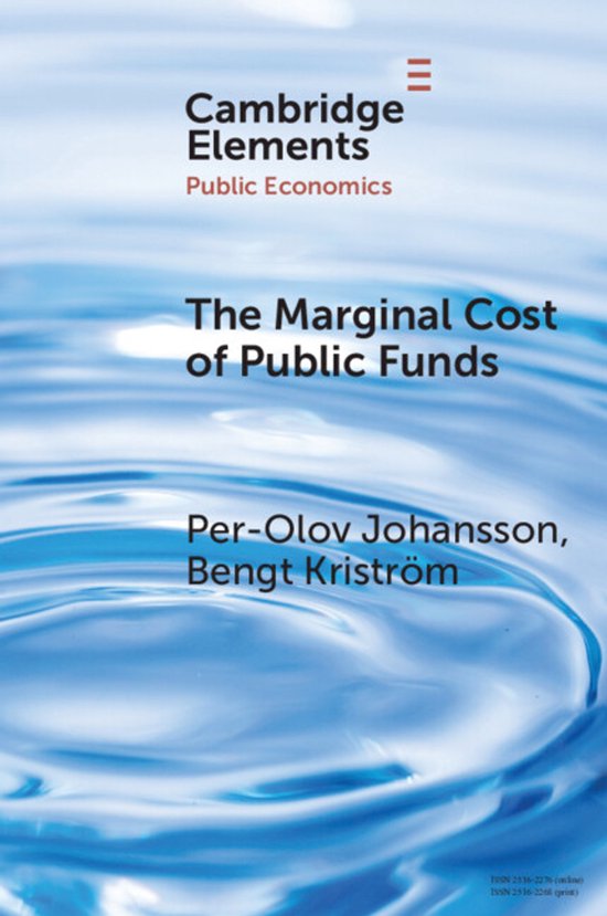 Elements in Public Economics-The Marginal Cost of Public Fun ... - cover