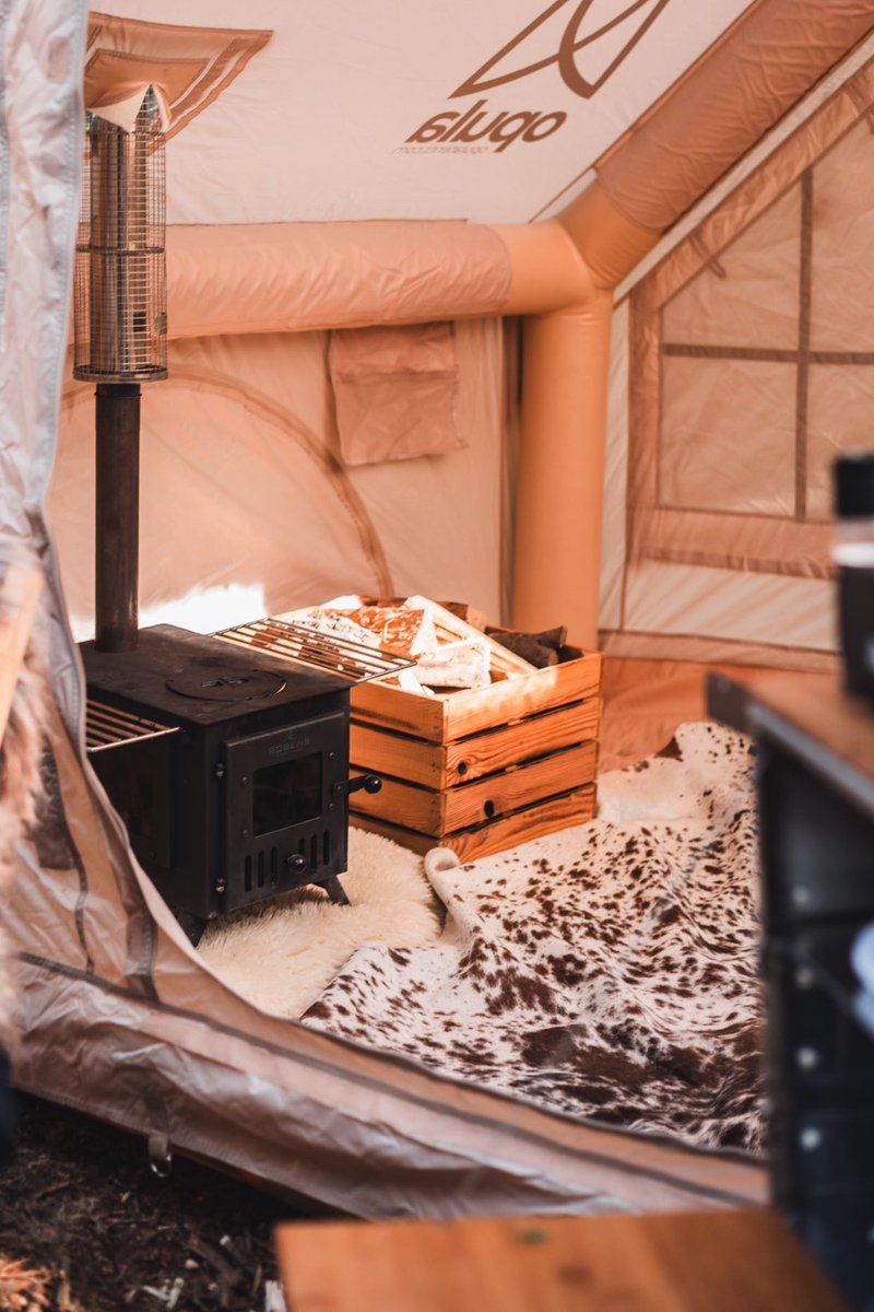 Opula Tents 3 - 100% opblaasbare glamping tent - Sand - 3 personen - 2 x 3 x 2,1 meter (lxbxh) - Doek 420D Oxford scheurvast Polyester - vloer dik PVC kuipzeil – foto 3