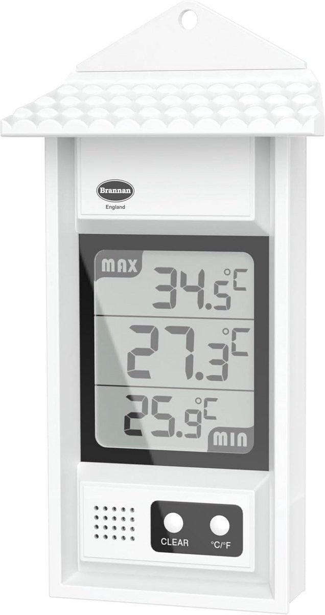 Digitale Max Min-Thermometer voor Binnen en Buiten met Dak