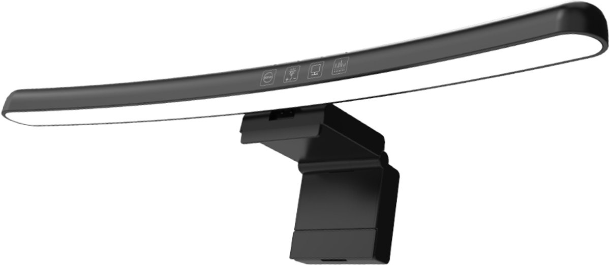 Anpro Computermonitorlamp anti-blauw Licht Bureaulampen Instelbare Helderheid en Kleurtemperatuur met 7 RGB voor Bureau Kantoor Thuiswerk