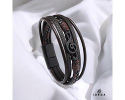 Leerella Muzieksleutel Armband van 21 cm Bruin in Echt Leer voor Dames en Heren, Een Diepgaande Verkenning van Muzieksleutel Leer Armbanden voor Muziekliefhebbers en Trendsetters Leerella Muzieksleutel Armband van 21 cm Bruin in Echt Leer voor Dames en Heren, Een Diepgaande Verkenning van Muzieksleutel Leer Armbanden voor Muziekliefhebbers en Trendsetters