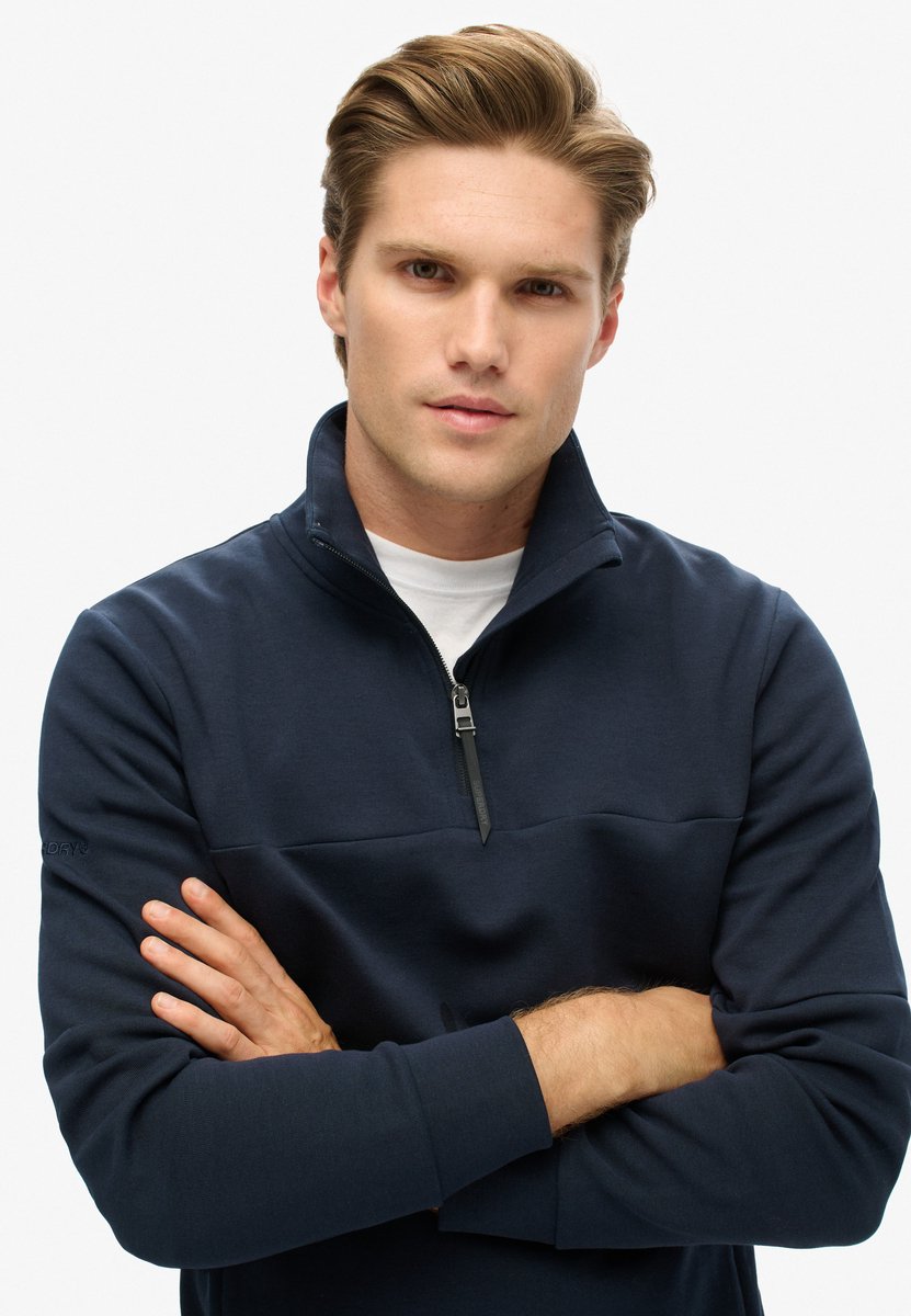 Superdry Tech sweatshirt met halve rits en losse pasvorm Heren Truien Blauw