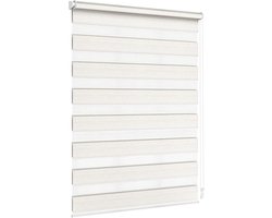 Klemmfix Rolgordijnen Dag en Nacht Dubbel Rolgordijn zonder Boren - Perfecte Privacy en Zonwering voor Binnenramen - 55 x 130cm - Wit