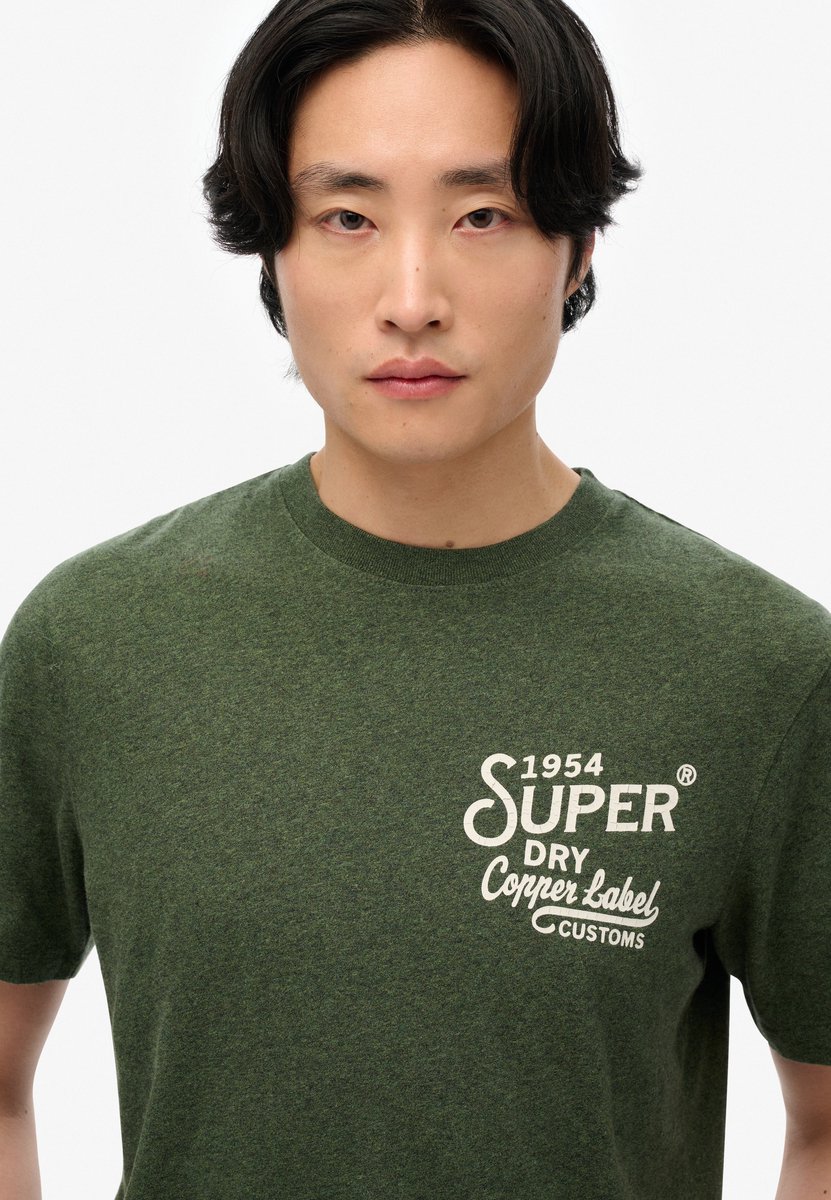 Superdry Copper Label T-shirt met relaxte pasvorm Heren T-shirts Khaki