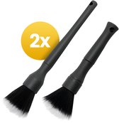 PROKING Detailing kwasten set van 2 - Auto Wassen - Interieur reinigen - Velgen borstel - Duurzaam - 100% efficient - Krasvrij - Carclean - Detail brush - Multifunctionele borstel