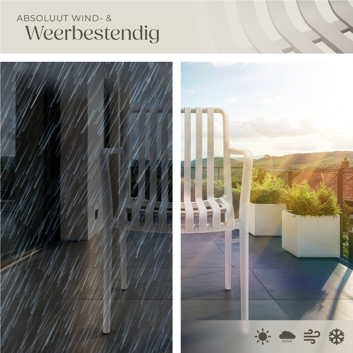 tectake tectake Alcudia Tuinstoelen - afbeelding 4
