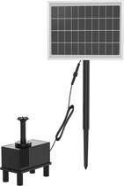 Aufun Solarfontein Met 2W Monokristallijn Zonnepaneel, Zonnevijverpomp, Waterpomp, Waterornament, Fonteinpomp Voor Tuin, Kleine Vijver, Vogelbad, Aquarium, Zonder Batterij