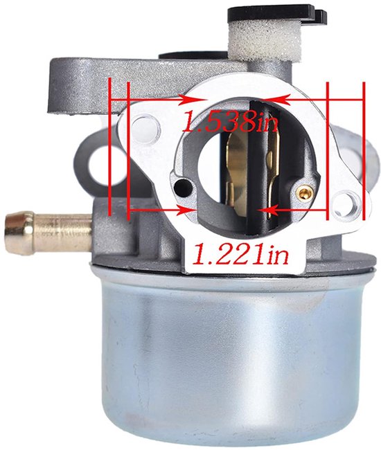 Geschikt voor Vervangende carburateur voor Briggs & Stratton 799868 498170 498254 497314 497347 6,5 pk 5 pk 124T02 124T05 124T07 126M02 4-takt kleine motor van Poweka — afbeelding 3