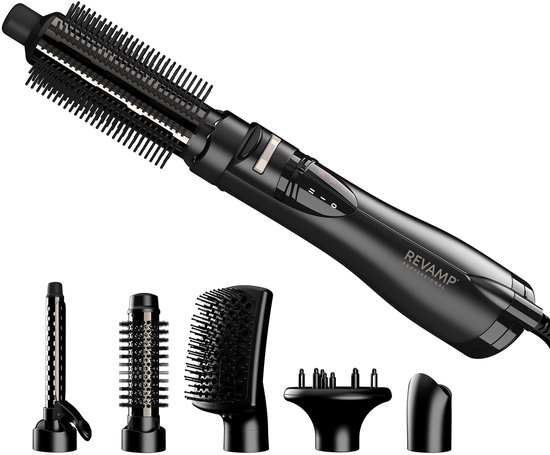 Revamp Airstyler 6 en 1 - Brosse polyvalente pour sèche-cheveux - 6 accessoires