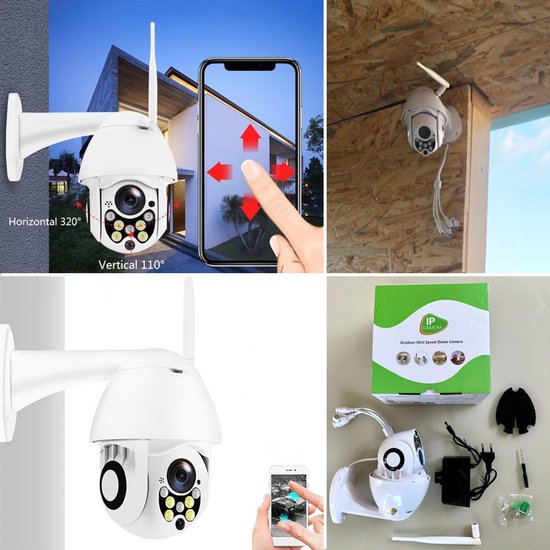 Vyzio - Beveiligingscamera Buiten - Buiten Camera met Nachtzicht - Buitencamera Wifi met App - Buiten Camera - Buitencamera Draadloos Wifi en App - Inclusief SD Kaart - DIGICAM van Merkloos — afbeelding 4