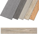 PVC laminaat zelfklevend set (18 Stuks, 2,51m²) Waterdicht & Anti - Ritsel voor Keuken, Woonkamer en Balkon, Mat houtbruin