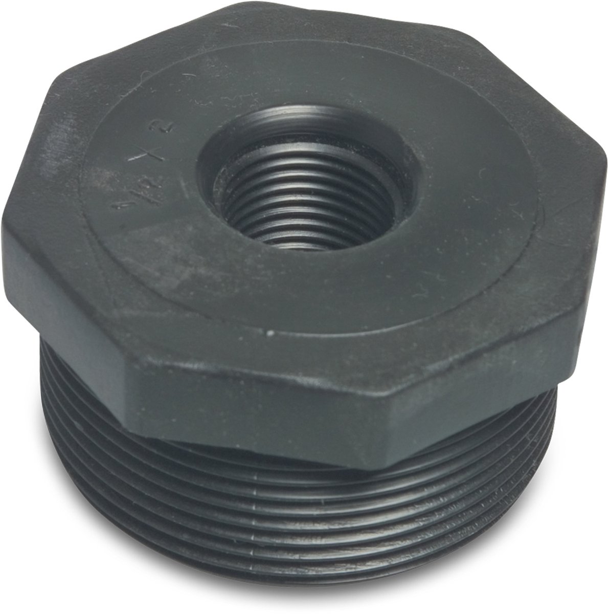 Deltafix verloopsok binnendraad pp zwart 1 1/4 inch naar 1 inch