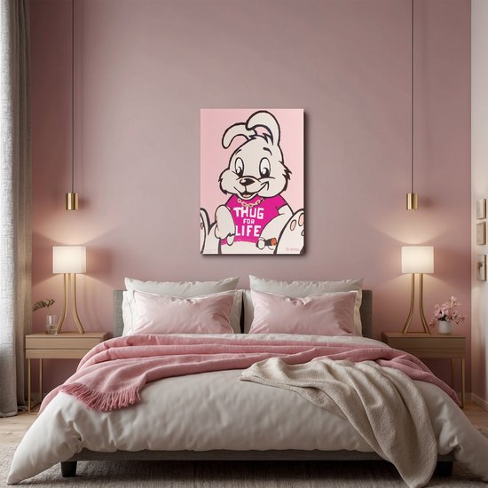 Banksy Graffiti - Canvas Schilderij 32x45 cm - Schilderijen Woonkamer