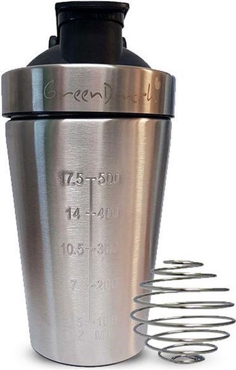Goedkoopste Greendutch Stainless Steel Shaker - Shakebeker RVS - 600 ml - Zilver