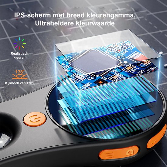 INF Draagbare digitale microscoop met 2.0 IPS-scherm, 100x vergroting