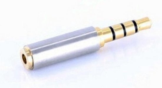 3 5mm Klinke 3 Polig Adapter Auf 4 Polig 3,5mm Jack 4-polig (m) - 2,5mm Jack 4-polig (v) adapter | bol