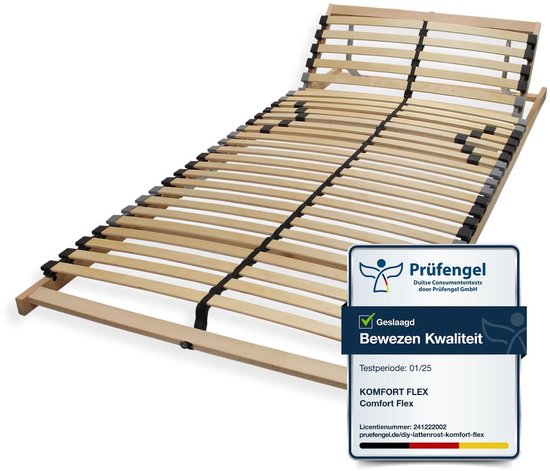 Lattenbodem 28 Latten 7 Zones 100 x 200 cm - Comfortabel