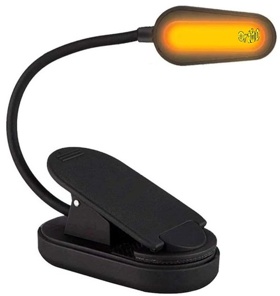 Ortho® - Leeslampje - Leeslampje voor boek - Bedlamp - Boek leeslampje met klem - Oplaadbaar - GEEN Blauw Licht - Voorkomt slaapproblemen en wakker liggen - USB Led lampje - Nachtlamp kinderkamer