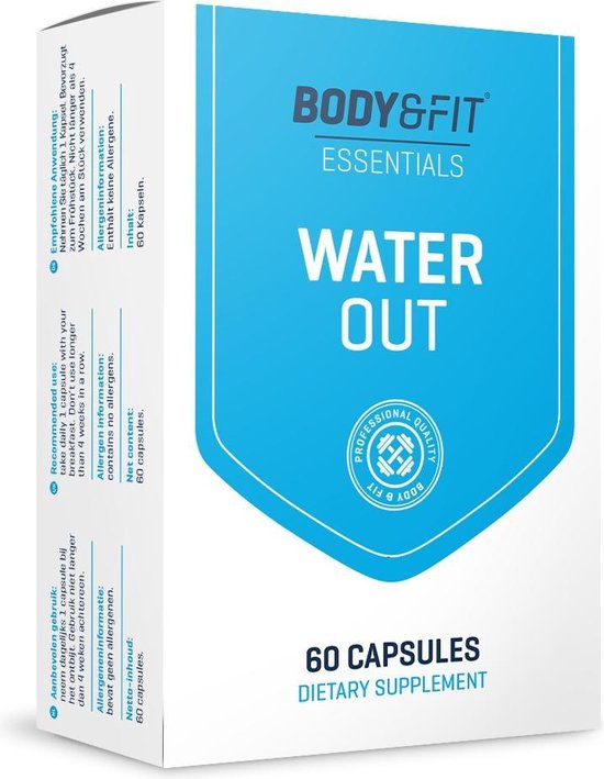 Body & Fit Water Out - Dieetsupplement / Afslankpillen - Afvallen - 2 Maanden Verpakking - 60 Capsules