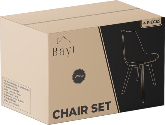 Bayt Eetkamerstoelen - Eetkamerstoelen set van 4 - Eetstoel - Eetkamer ...