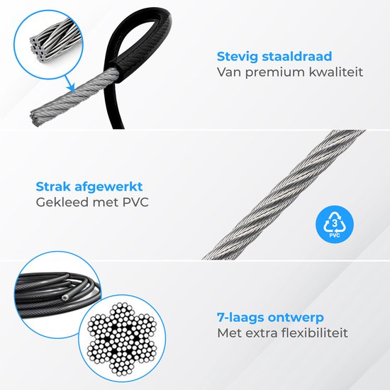 Nuvance - Aluminium Sport Springtouw - voor Volwassenen en Kinderen - inclusief E-Book - Verstelbaar - Verzwaard - Speedrope