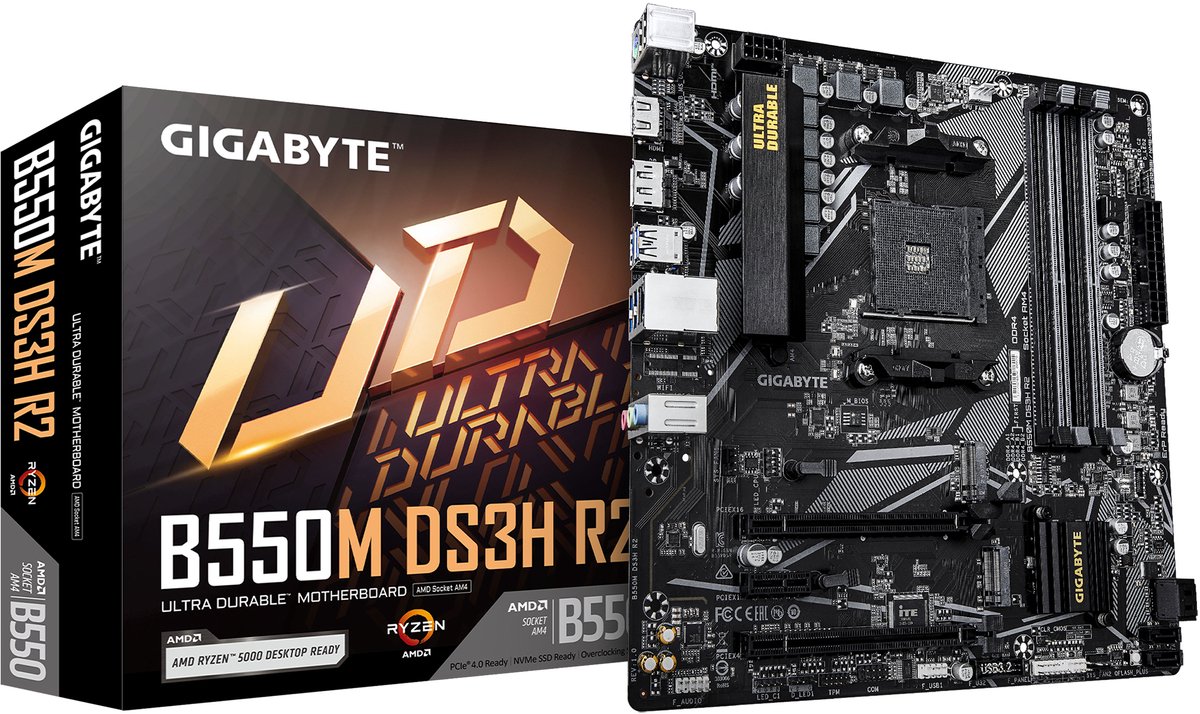 Motherboard Gigabyte B550M DS3H R2 AMD B550 AMD AM4