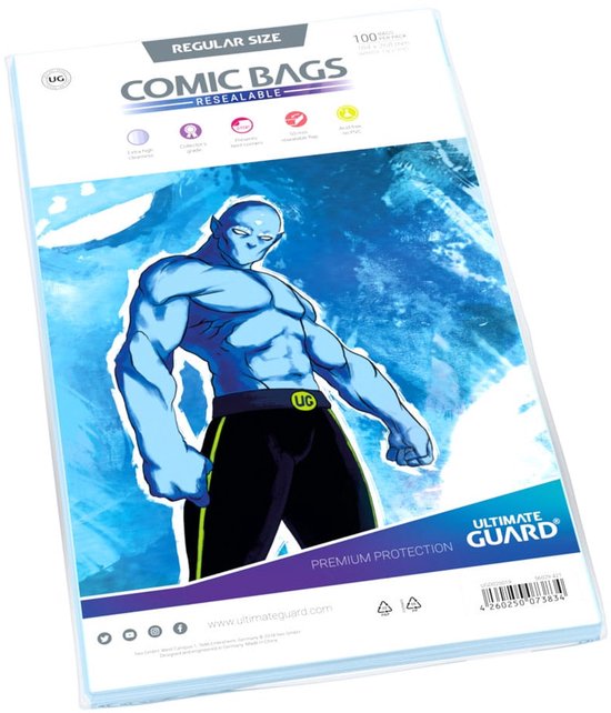 Ultimate Guard Comic Bags Resealable Regular Size (100x) [UGD020019] van Ultimate Guard — afbeelding 2