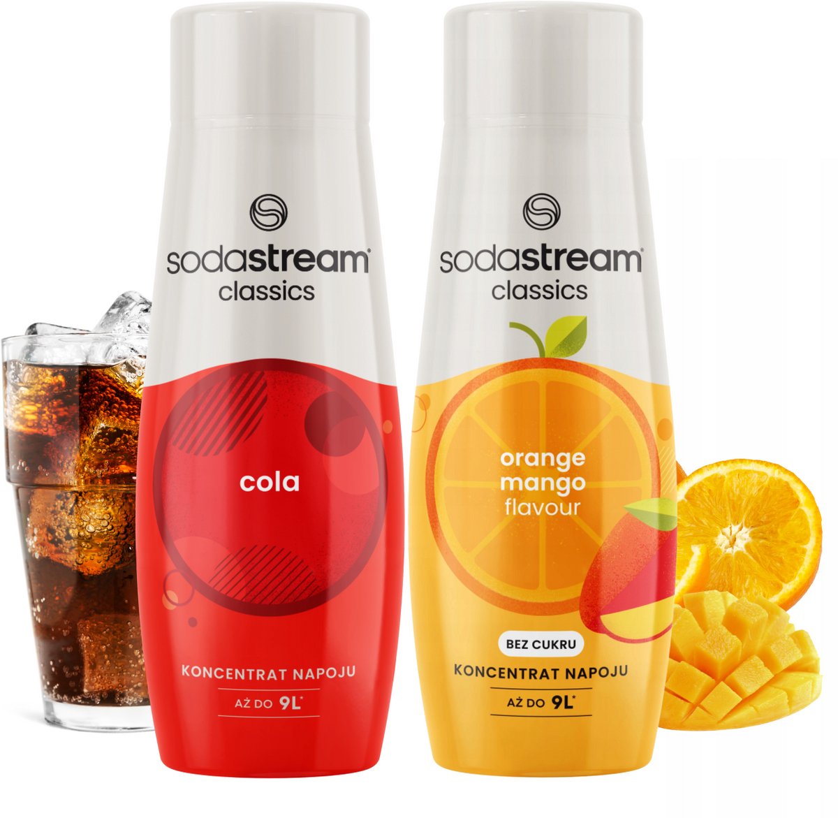 SodaStream Serie - Cola en Sinaasappel-Mango Concentraten - Set van 2 - 440ml Elk