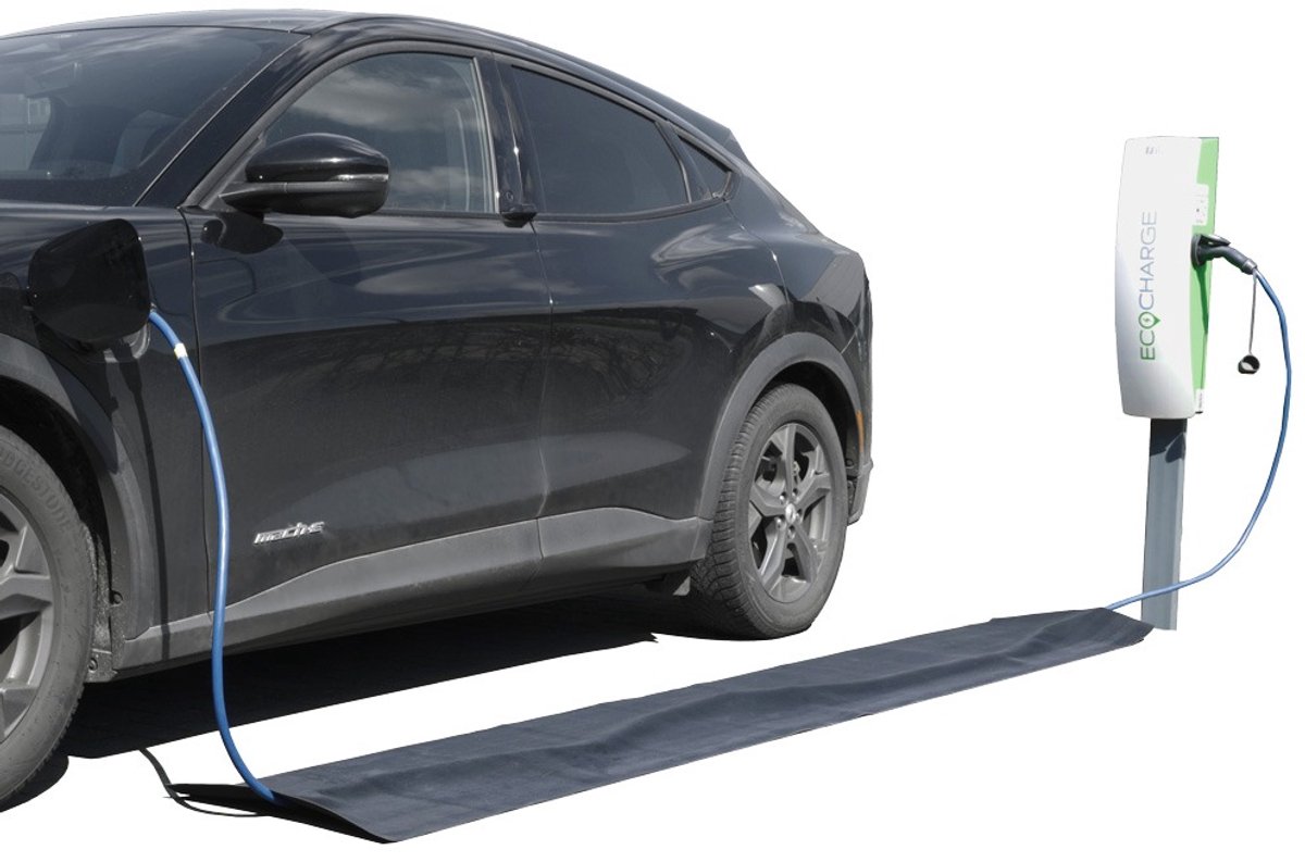 Laadkabel mat / Rubberen kabelmat - Breedte 40 cm - Lengte 800 cm