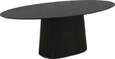 Bol.com Old Inn - Eetkamertafel Rome ovaal 160cm zwart aanbieding