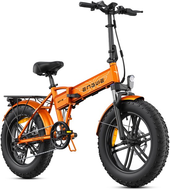 ENGWE EP-2 BOOST Elektrische fiets - Actieradius 100km - Verwijderbare batterij 48V13Ah - 250W Motor - Shimano 7 Versnellingen - 20 Inch opvouwbare City Commuter E-Bike - Mechanische Schijfremmen - VTC Fatbike - Oranje
