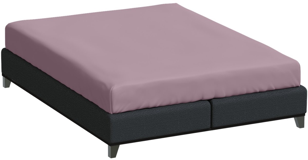 Bella Donna Tweepersoons Hoeslaken Jersey - oudroze-0565 140/200-160/220