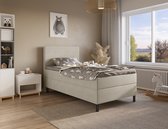 Complete Boxspring Rome incl. Topper - 90x200 - Creme