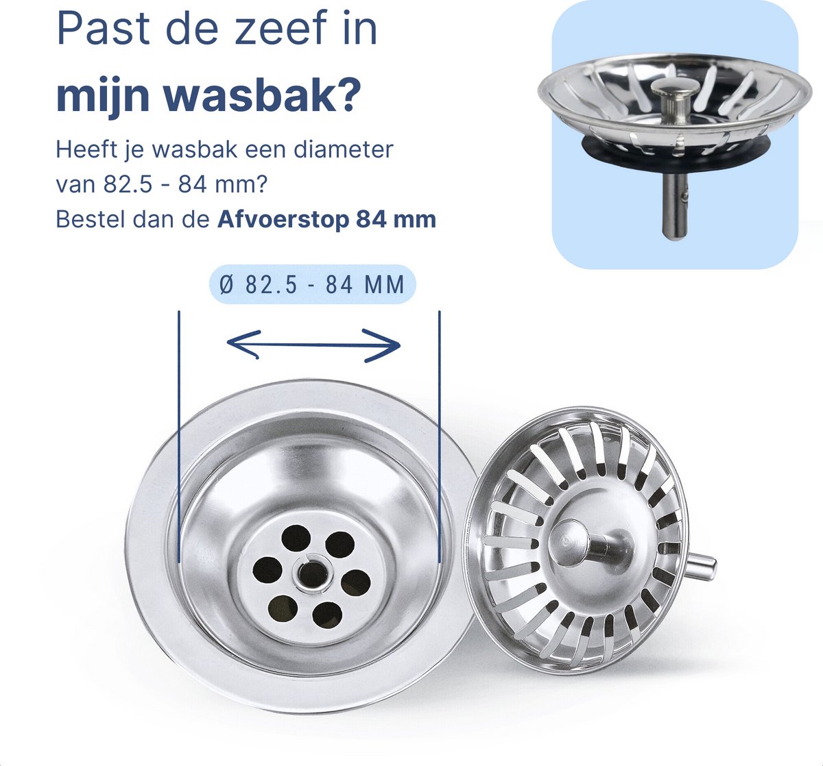 iFealClear Opgewaardeerde 3-in-1 wastafel plug, haarvanger