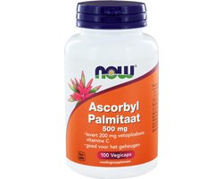 Now Foods - Ascorbyl Palmitaat 500 mg - Vetoplosbare Vorm van Vitamine C - 100 Vegicaps