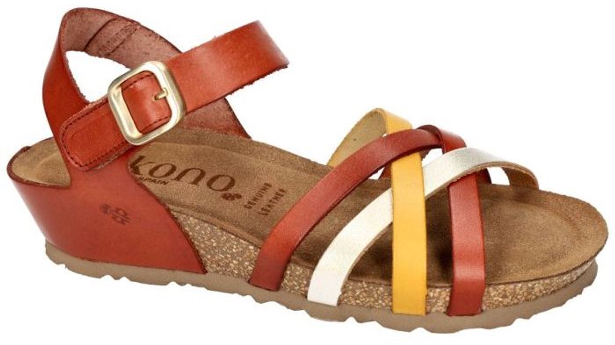 Yokono -Dames - cognac/caramel - sandalen - maat 38