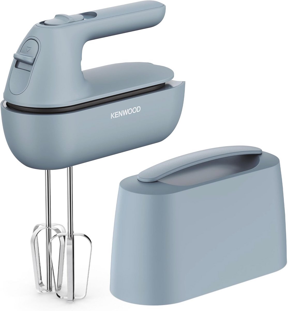 Draagbare elektrische handmixer met geïntegreerde tas, garde en deeghaak - 5 snelheden, 350 W, gerecycled kunststof