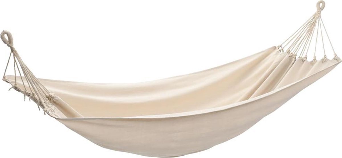 vidaXL Hangmat 260x150 cm crèmekleurig