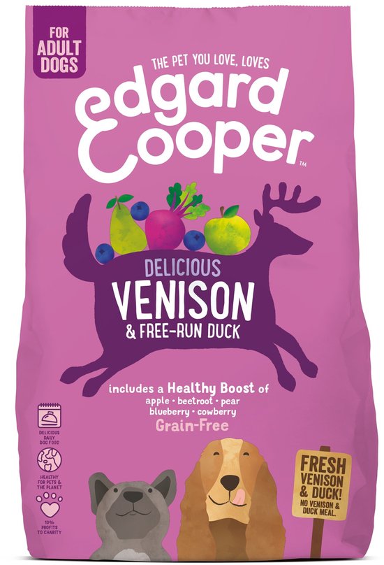 Edgard & Cooper Delicious Venison Adult Hert&Eend&Appel - Hondenvoer - 700 g Graanvrij